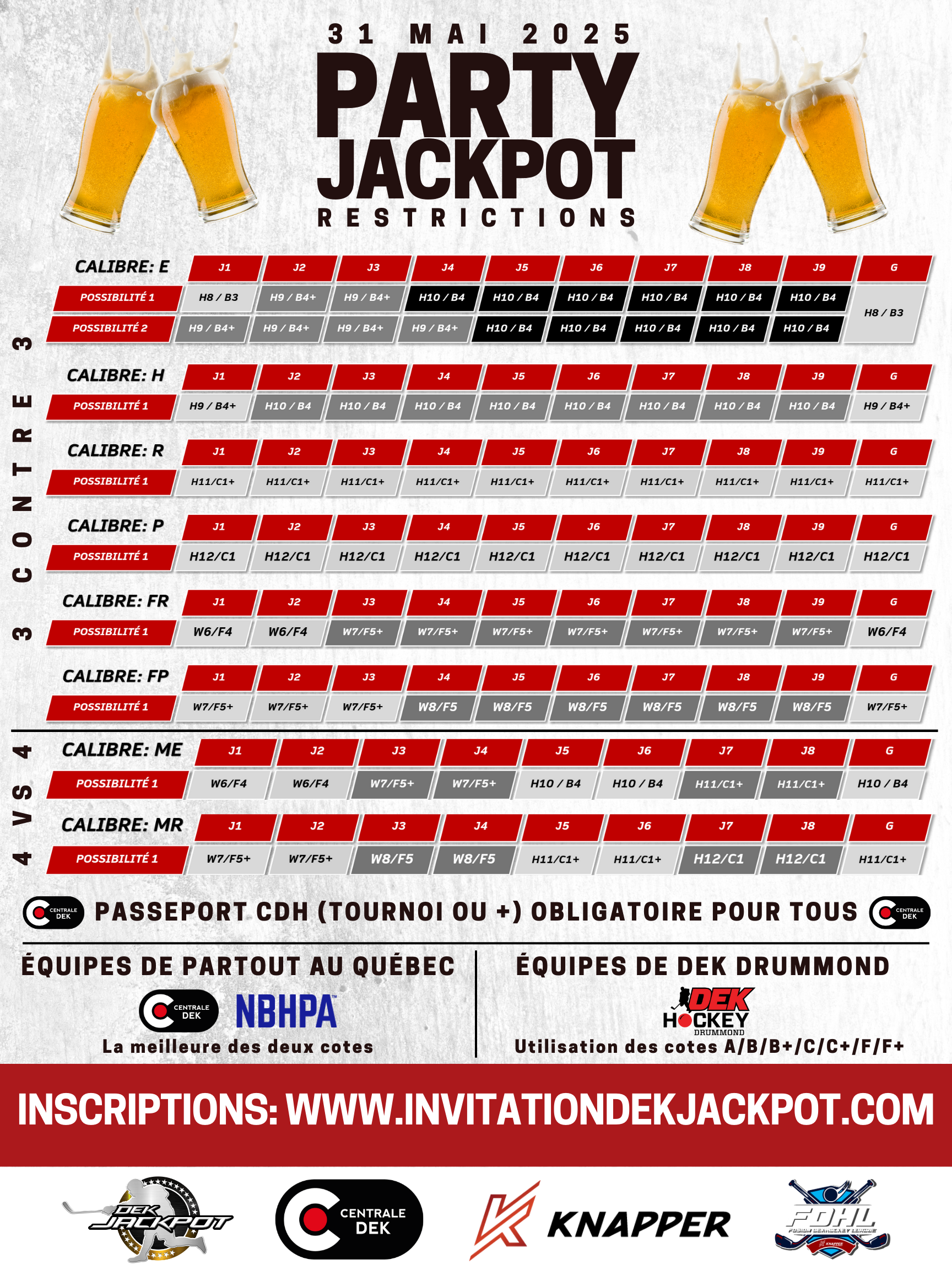 TOURNOI PARTY BIÈRE GRATUITE POUR TOUT LE MONDE Centrale Dek